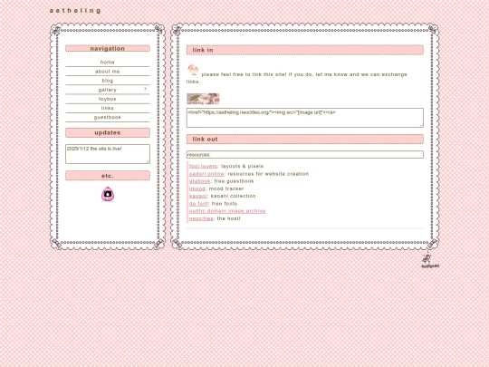 links screenshot