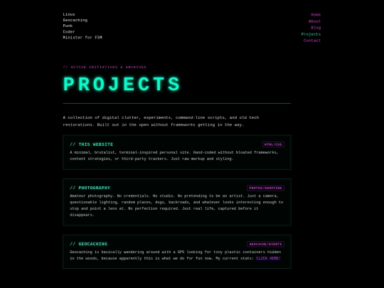 projects screenshot