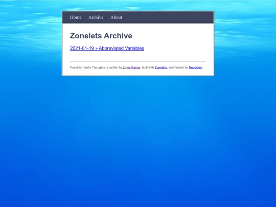 archive screenshot