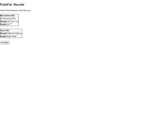 results screenshot
