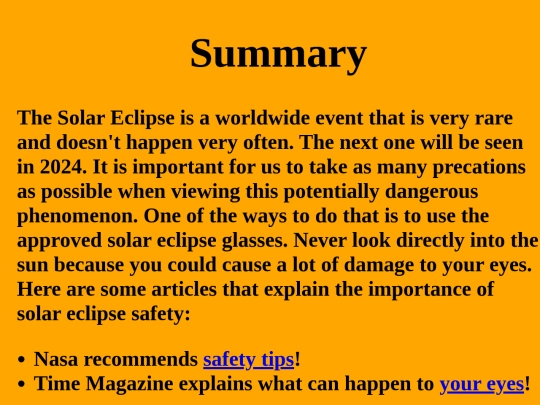 summary screenshot