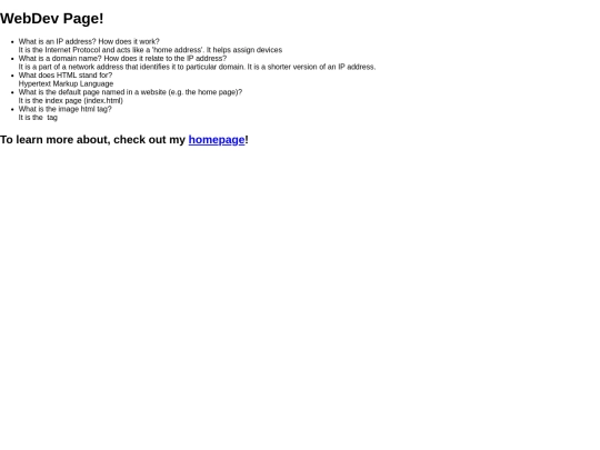 webDev screenshot