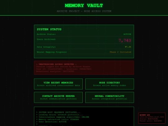 archive_project_website screenshot