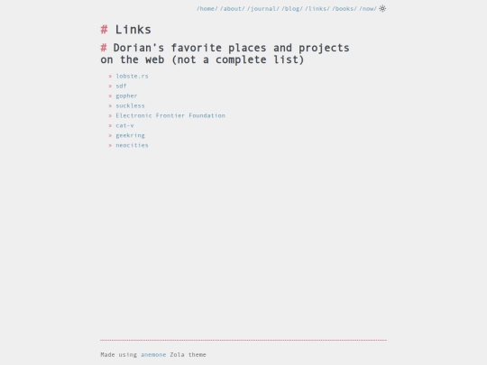 links screenshot