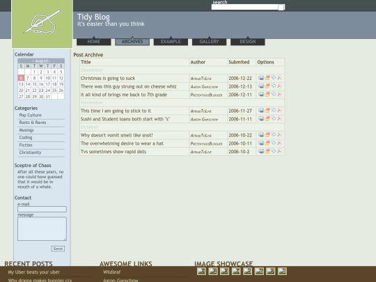 archives screenshot