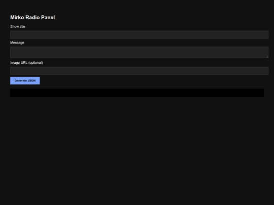 mirko-panel screenshot