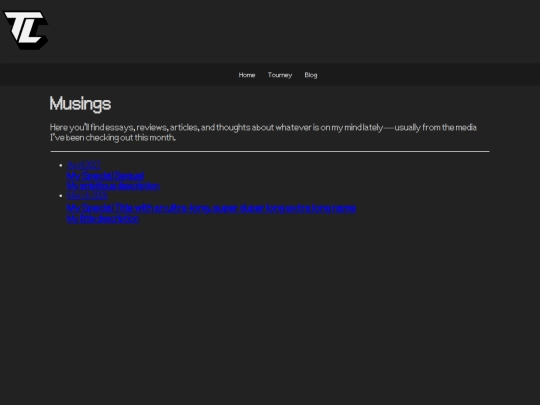 Blog screenshot