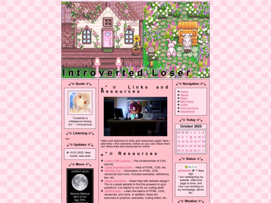 links screenshot