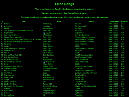 likedsongs screenshot