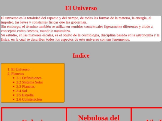 index screenshot