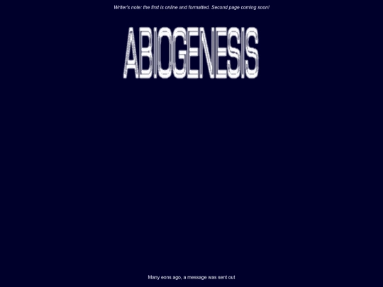 abiogenesis/introduction screenshot