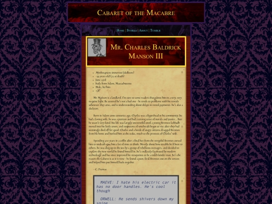 works/cotm/bio-manson screenshot