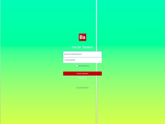 login screenshot