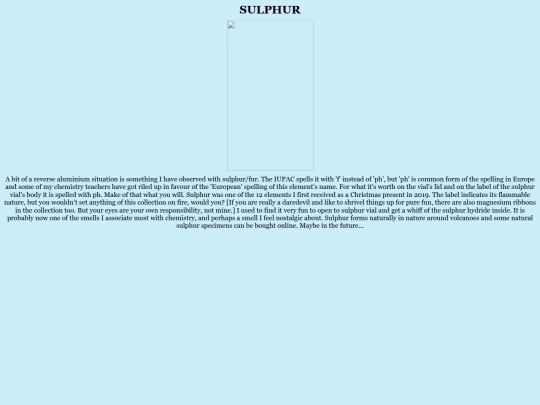 elementdiary/SULPHUR screenshot