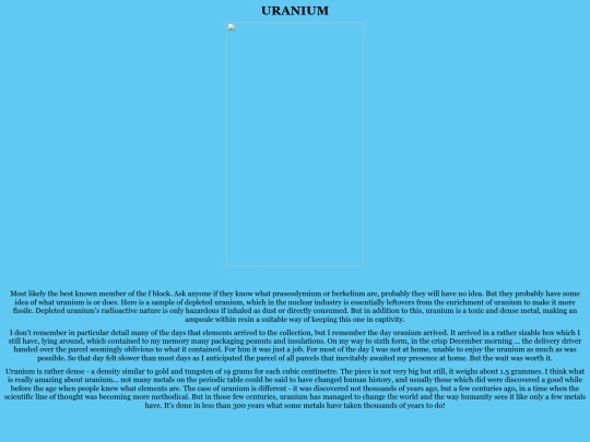 elementdiary/URANIUM screenshot