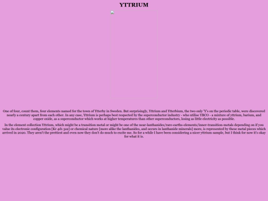 elementdiary/YTTRIUM screenshot