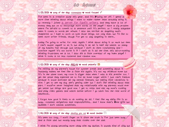 diary screenshot