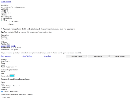settings screenshot