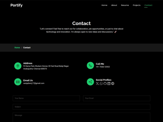 contact screenshot