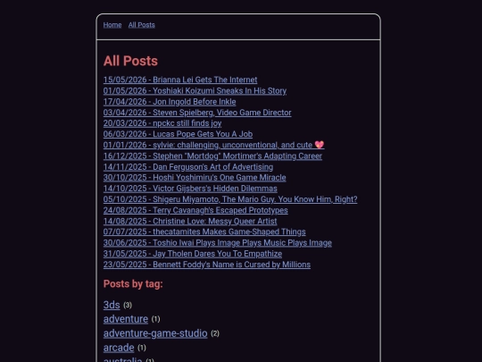 info/all_posts screenshot