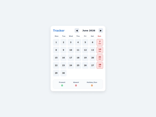 Attendance001 screenshot
