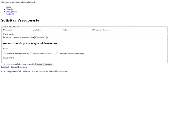 views/presupuesto screenshot
