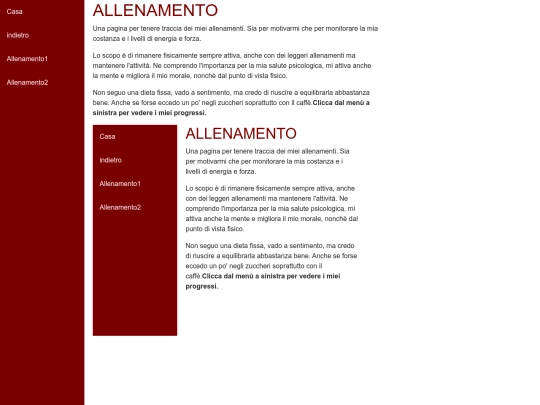 allenamento/diallenamento screenshot
