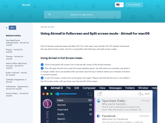 airmail/help/en-us/article/using-airmail-in-fullscreen-and-split-screen-mode-airmail-for-macos-130jmxh screenshot