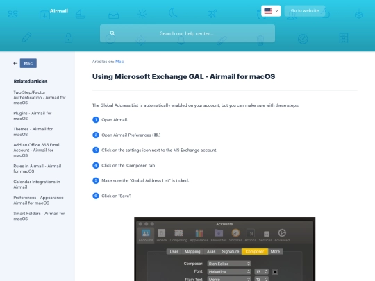 airmail/help/en-us/article/using-microsoft-exchange-gal-airmail-for-macos-1k3uqsk screenshot