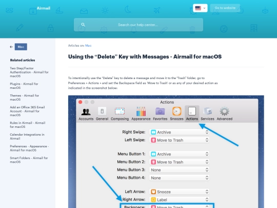 airmail/help/en-us/article/using-the-delete-key-with-messages-airmail-for-macos-zfhajz screenshot