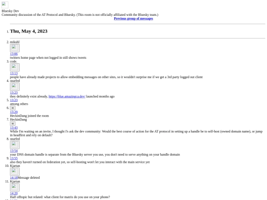 bluesky/element/messages16 screenshot