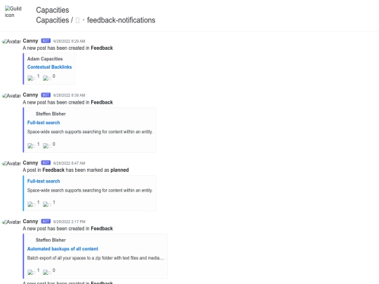capacities/discord/feedback-notifications screenshot