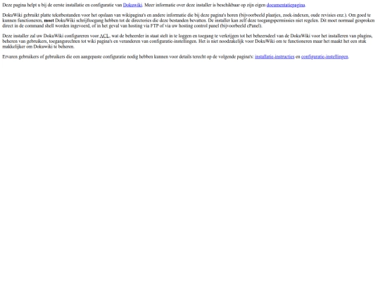 dokuwiki/dokuwiki/inc/lang/nl/install screenshot