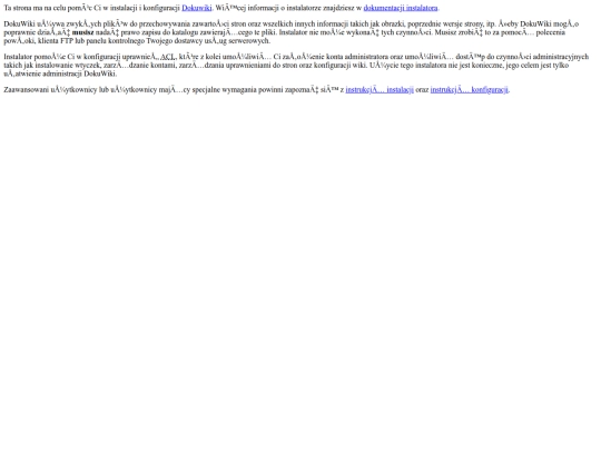 dokuwiki/dokuwiki/inc/lang/pl/install screenshot