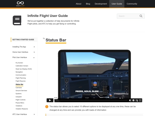 if/blog/guide/getting-started-guide/pilot-user-interface/status-bar screenshot