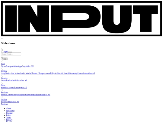 input/slideshows screenshot