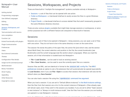npp/docs/session screenshot