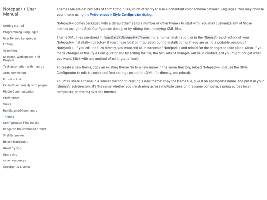 npp/docs/themes screenshot