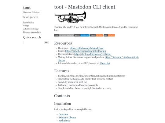 toot screenshot
