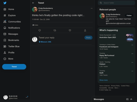 twitter/craigxml screenshot