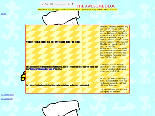 Blog screenshot