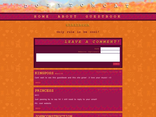 Guestbook screenshot