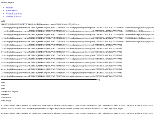 Fonts/andalus/andlso-demo screenshot