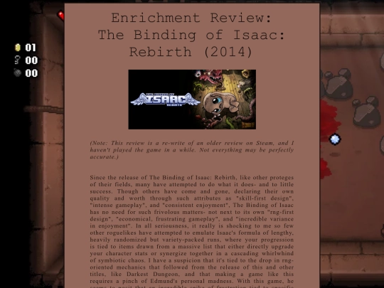 ReviewPages/review/Isaac_2014 screenshot