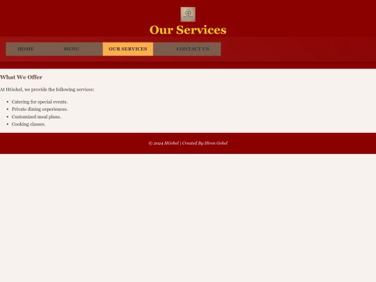 services screenshot