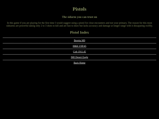 Pistols screenshot