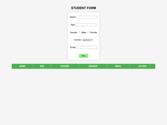 Student_Form screenshot