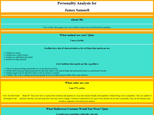 personality screenshot