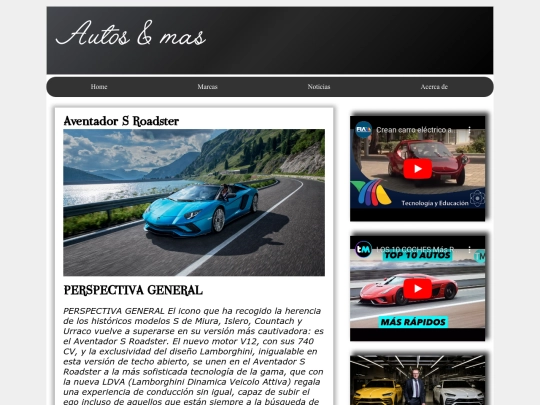 practicasdw/evaluacion_U2/aventador_s_roadster screenshot