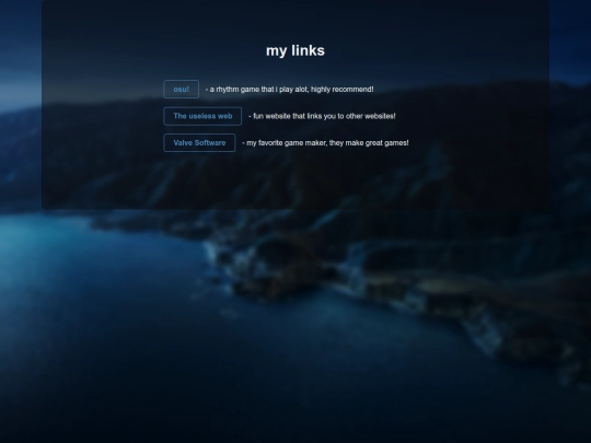 links screenshot
